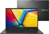 Notebook ASUS VivoBook Go 15, AMD RYZEN 5 7520U, 8GB, 256GB SSD, KeepOS, Tela 15,6" FHD, Mixed Black - E1504FA-NJ731