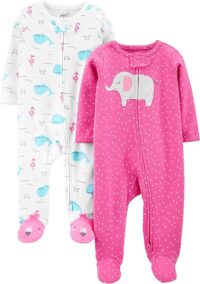 Macacão de dormir para bebês Cotton Sleep and Play, Pack of 2 Simple Joys by Carter'sMeninas