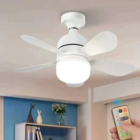 Ventilador de teto Com Luz para Pequenos Espaços (6 Hélices) Controle Remoto Bivolt LED 110V-220V Ver produto